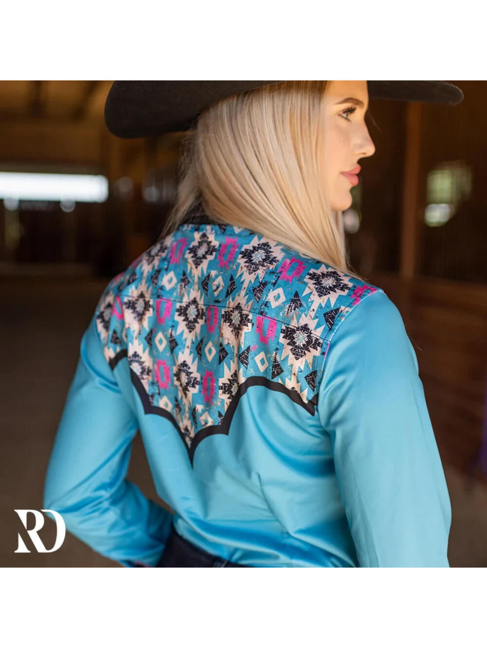 NEW Ranch Dress'n STAMPEDE AZTEC PERFORMANCE RODEO Snap SHIRT Women 2XL NWOT